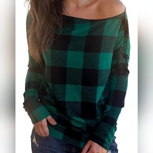 Long sleeve off the shoulder top